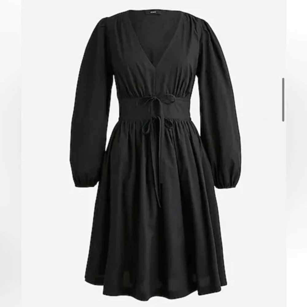 J.Crew V-neck cotton poplin mini dress size 10 NWT jcrew